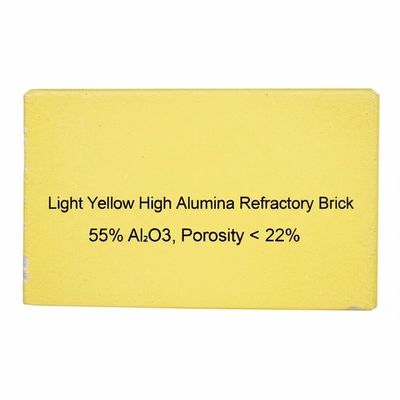 Купить Light Yellow High Alumina Refractory Brick with 55% Al2O3 and Porosity Below 22% online manufacture
